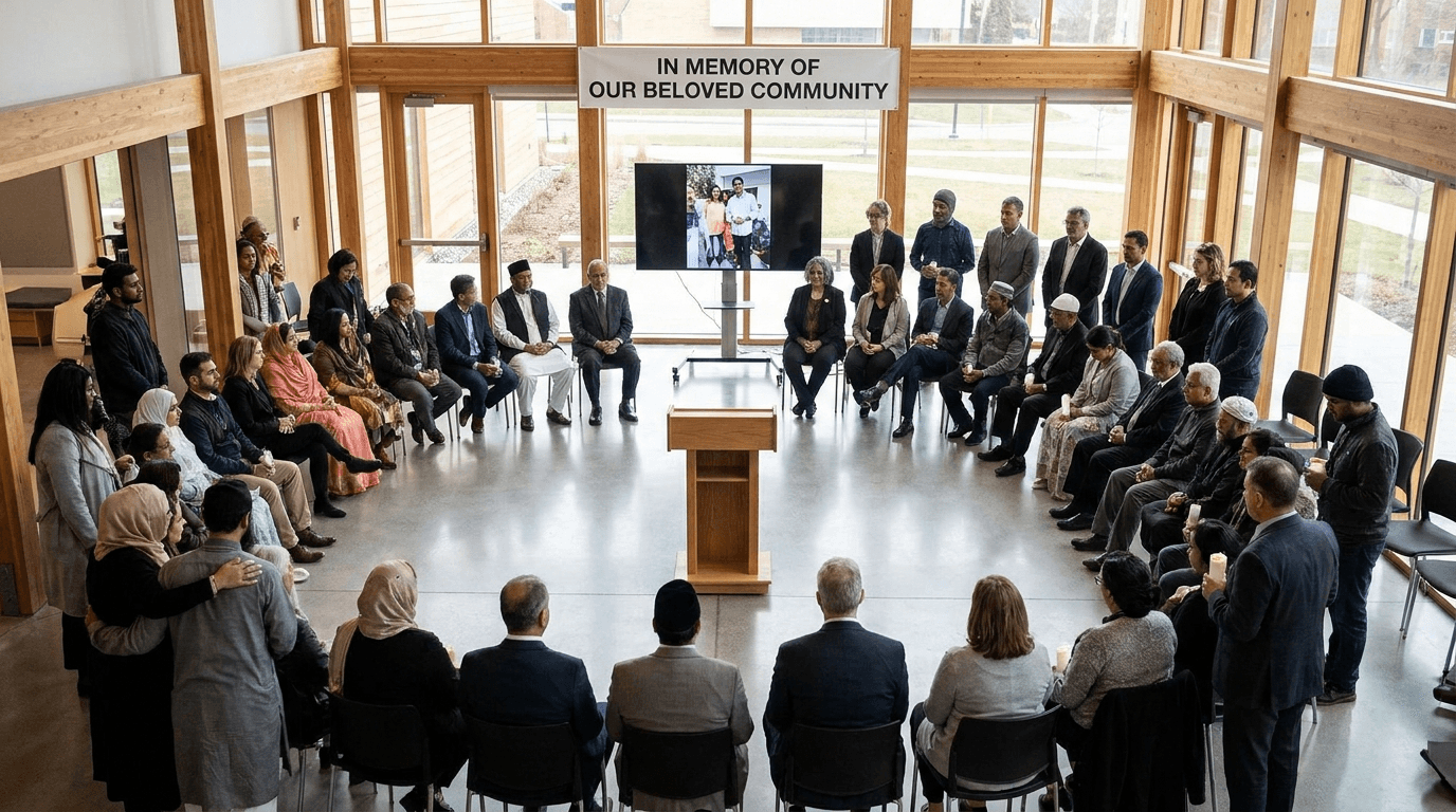 Diverse groep mensen bij multiculturele uitvaartdienst